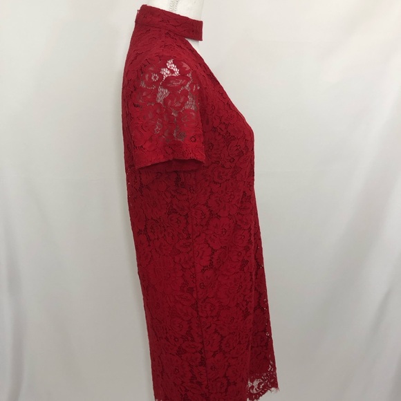 Stunning, Sharagano Red Lace Dress - Picture 2 of 5